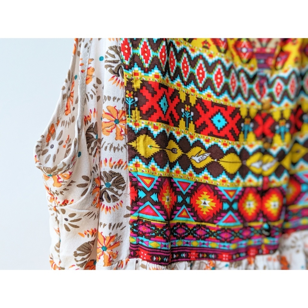 Umgee Western Tribal Babydoll Bohemian Dress - Picture 5 of 7